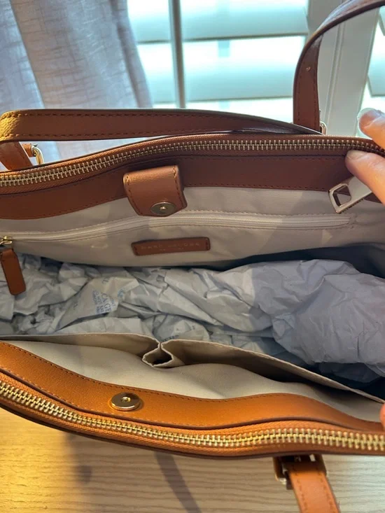 Marc Jacobs Brown Leather Tote with Dual Shoulder Straps - Picture 3 of 4